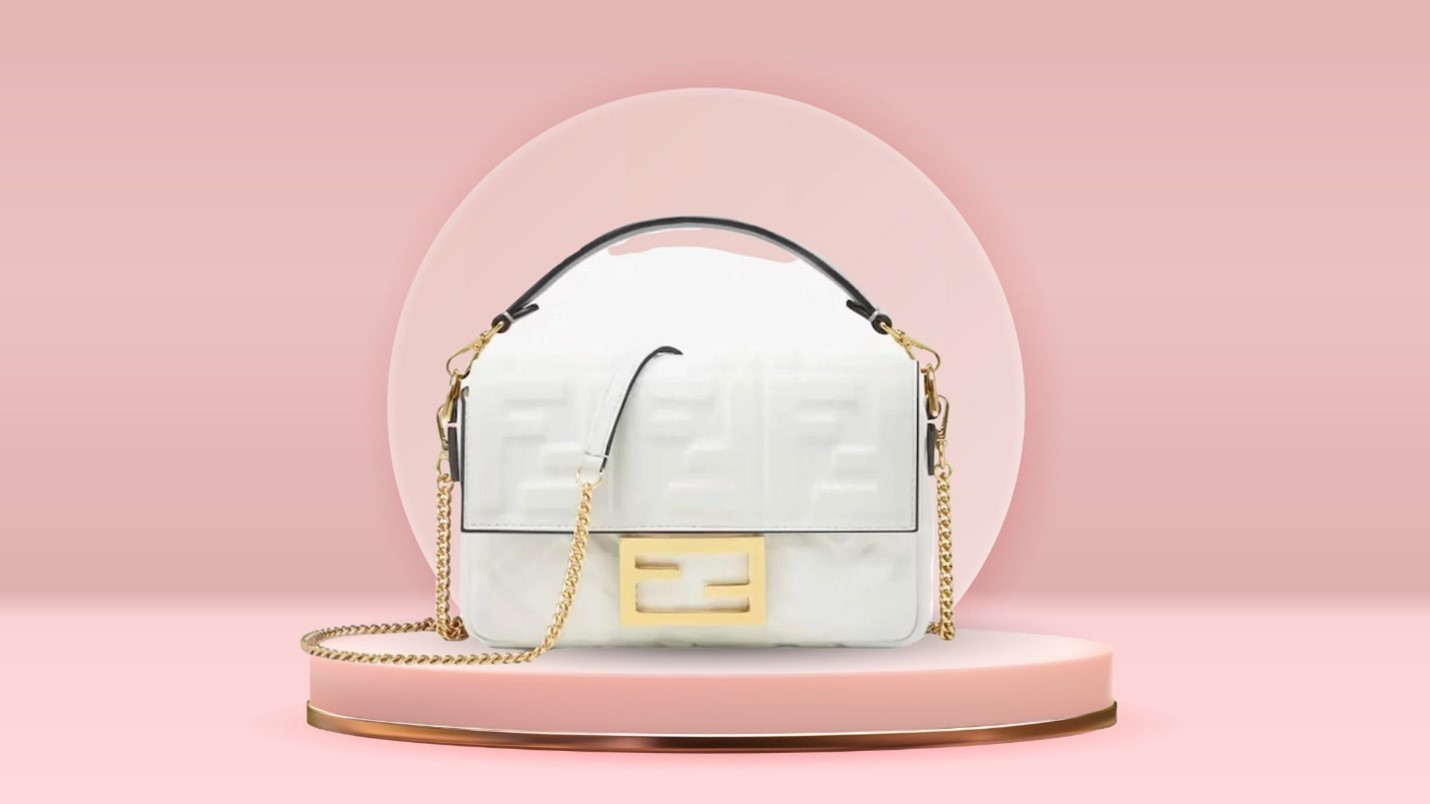 Fendi Bag placed in Pink Background