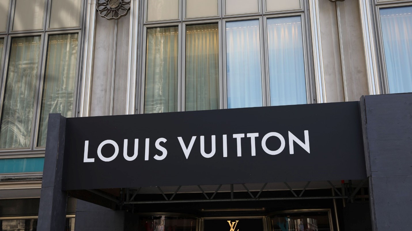 Close up view of Roadside Louis Vuitton outlet