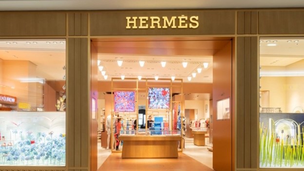 Close up view of Hermes Outlet