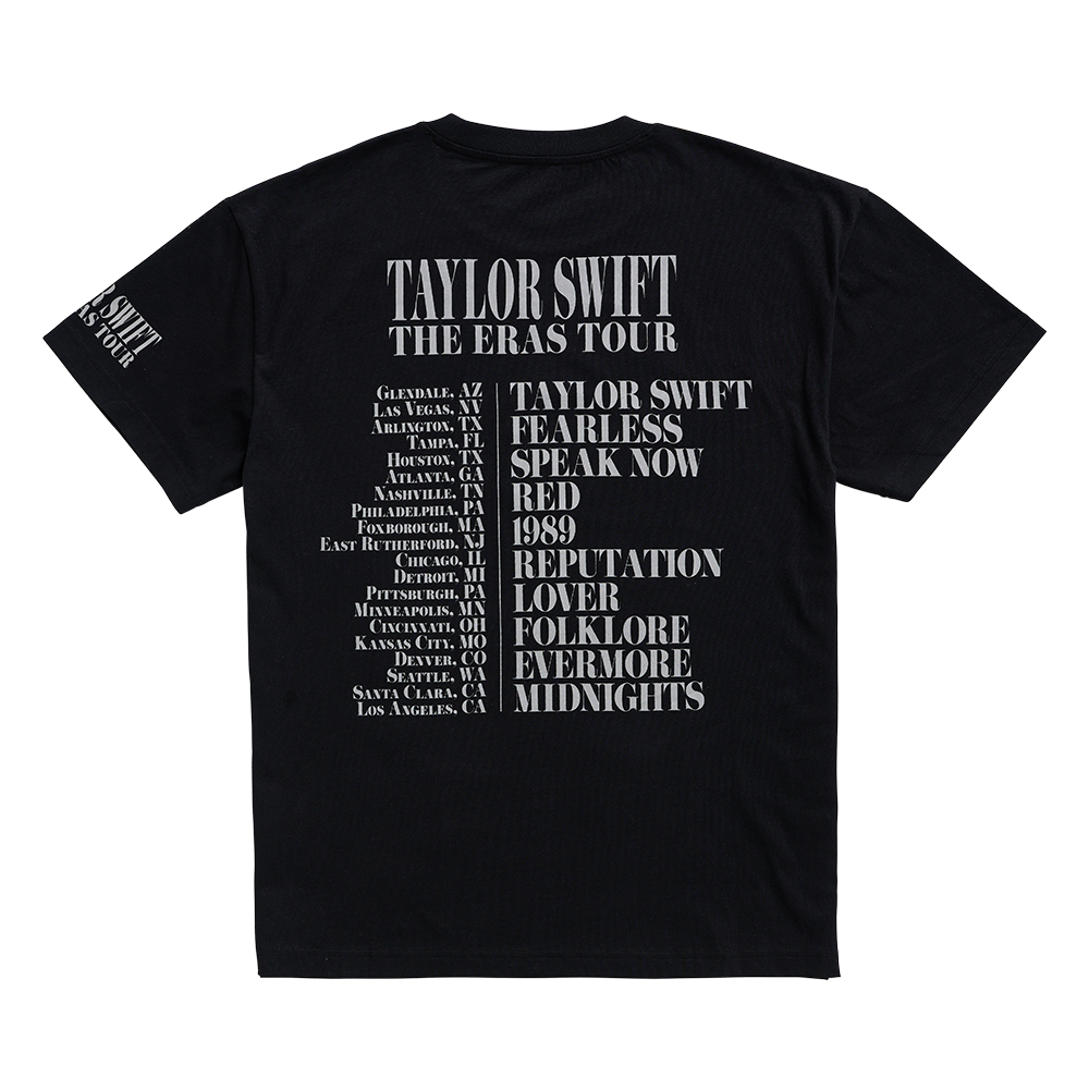 Taylor Swift The Eras Tour Black T-Shirt