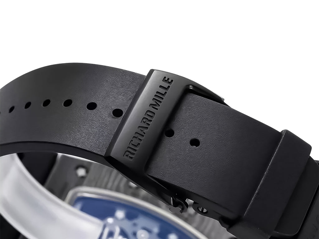 RM055 Bubba Watson White Dial Black Bezel Black Rubber Strap (49mm)