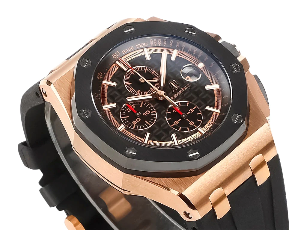 Royal Oak 'Offshore Chronograph' Pink Gold with Black Dial and Subdials (44mm)