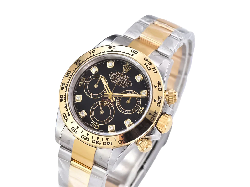 Cosmograph Daytona Two Tone Yellow Gold & Steel with Diamond Black Dial