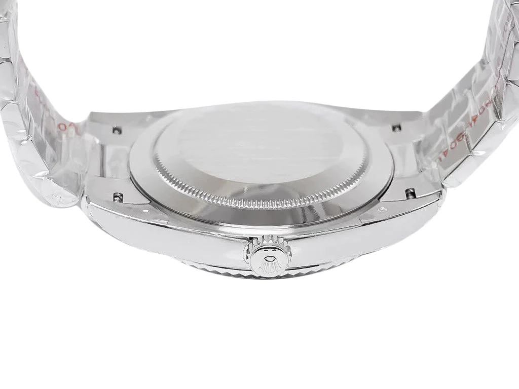 Day-Date 40 White Gold 'President' with Silver Diamond Dial and Fluted Bezel