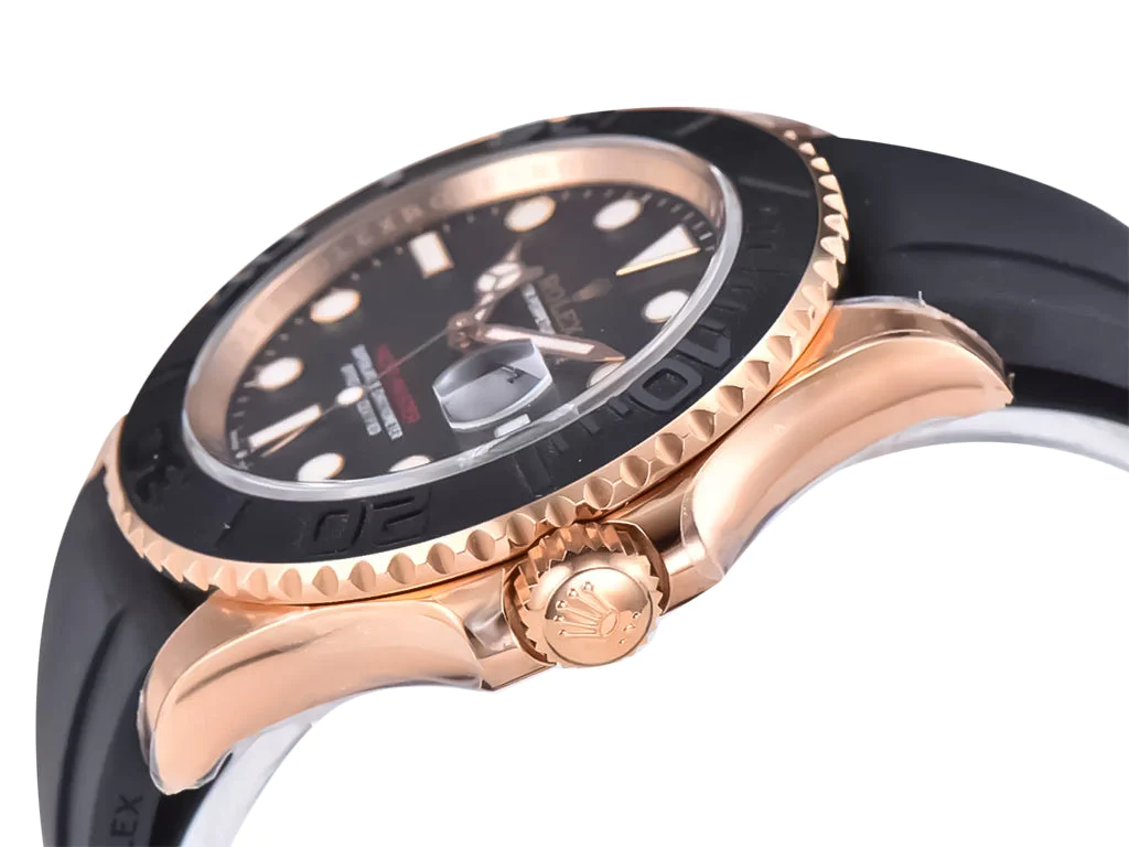 Yacht-Master Rose Gold on Oysterflex with Black Dial (40mm)