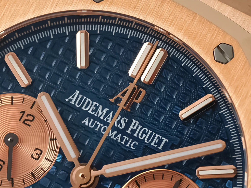 Royal Oak Chronograph Pink Gold with Blue Dial (41mm)