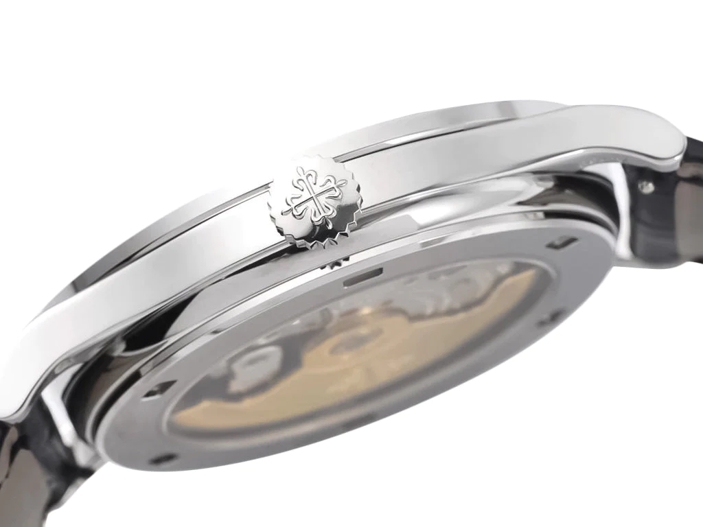 Calatrava Stainless Steel with Diamond Black Dial and Diamond Bezel (38mm)