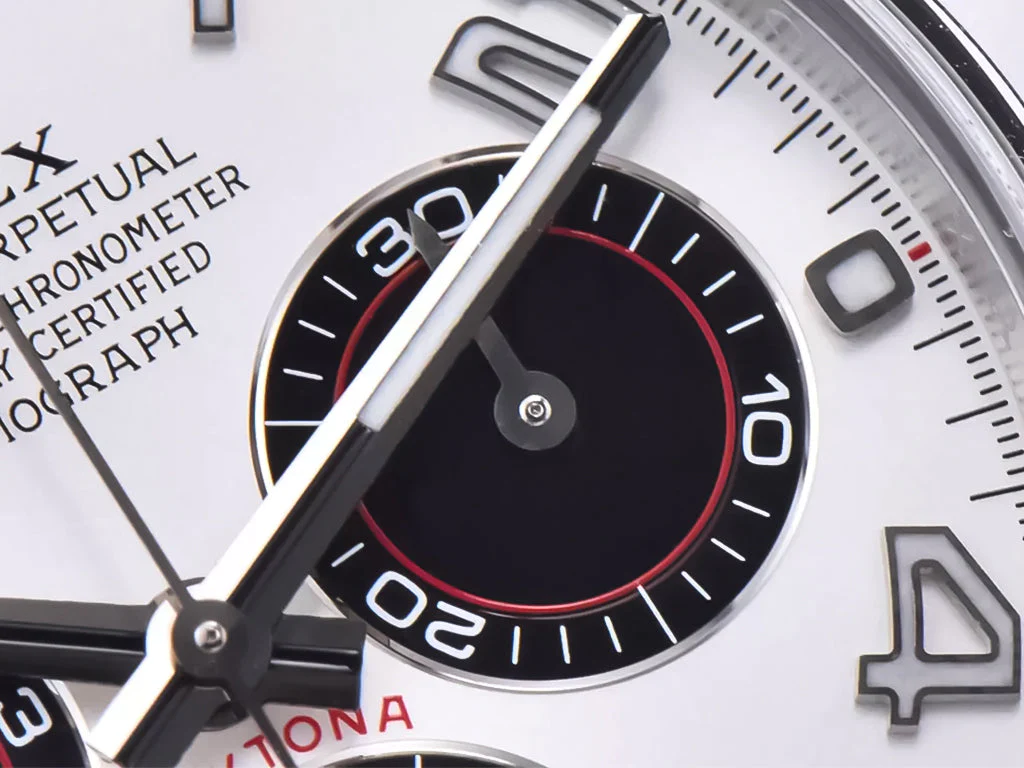 Cosmograph Daytona Stainless Steel with White Dial and Arabic Numerals