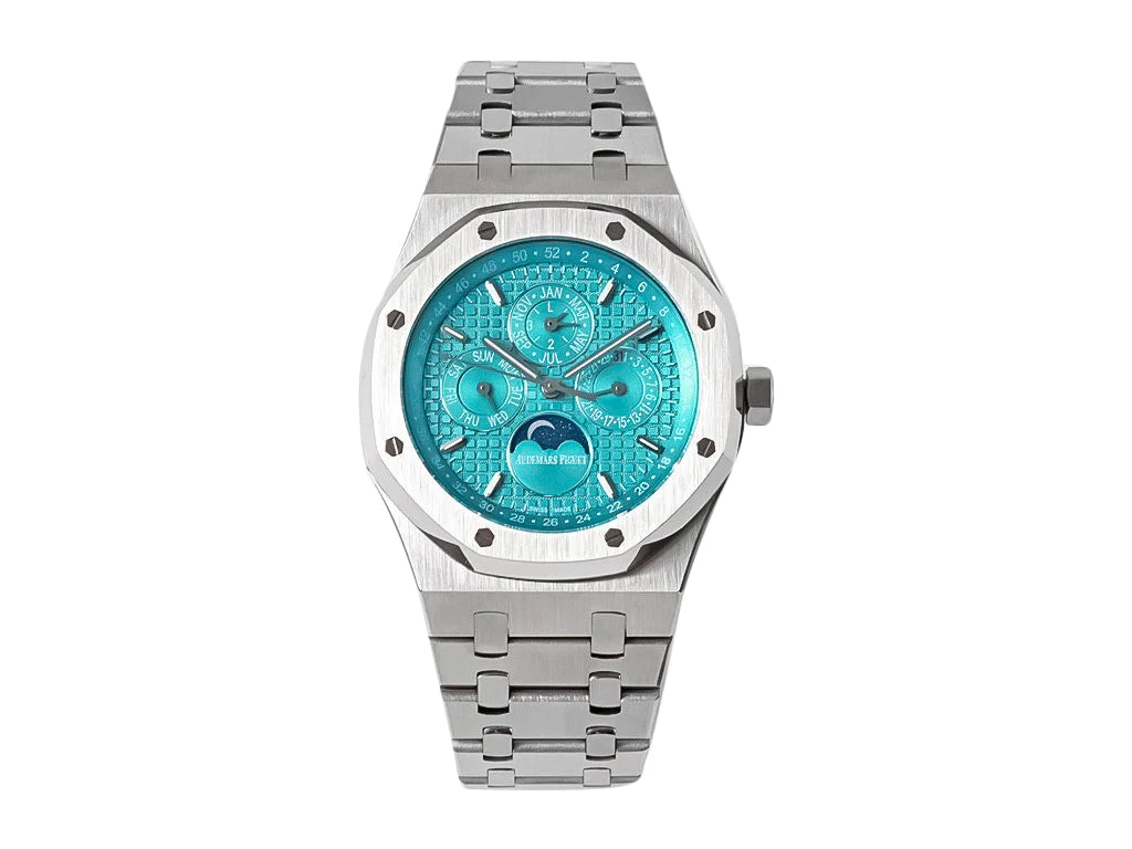 Royal Oak 'Perpetual Calendar' Stainless Steel UAE with Turquoise Dial (41mm)