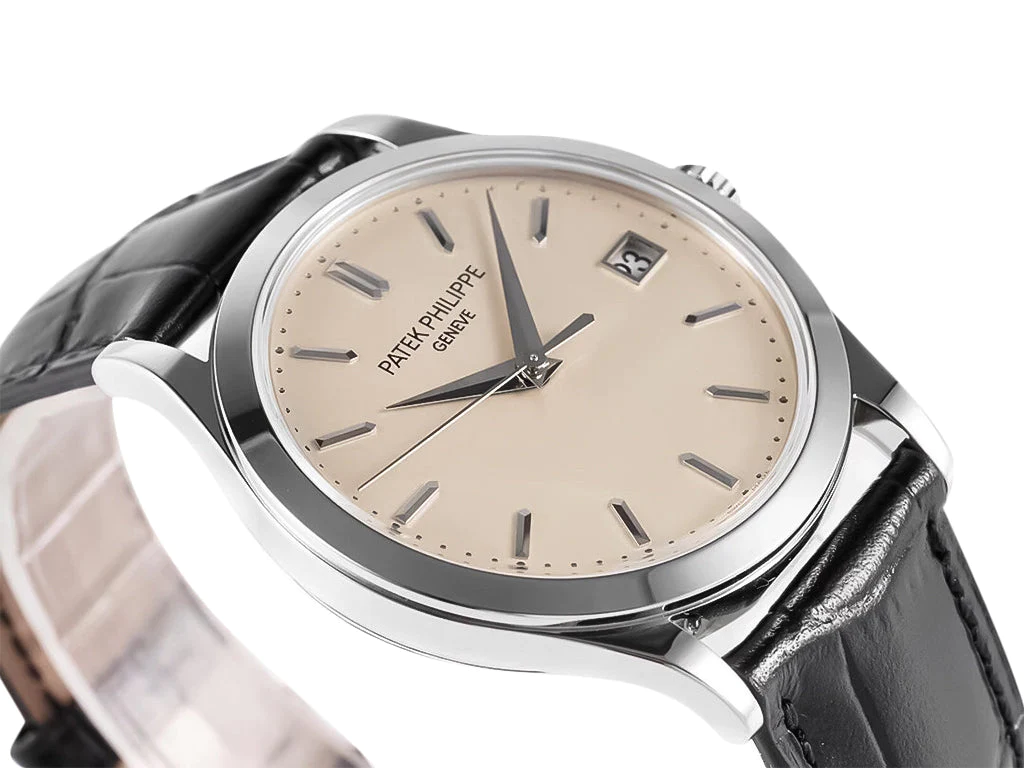 Calatrava Stainless Steel with Ivory Dial (38mm)