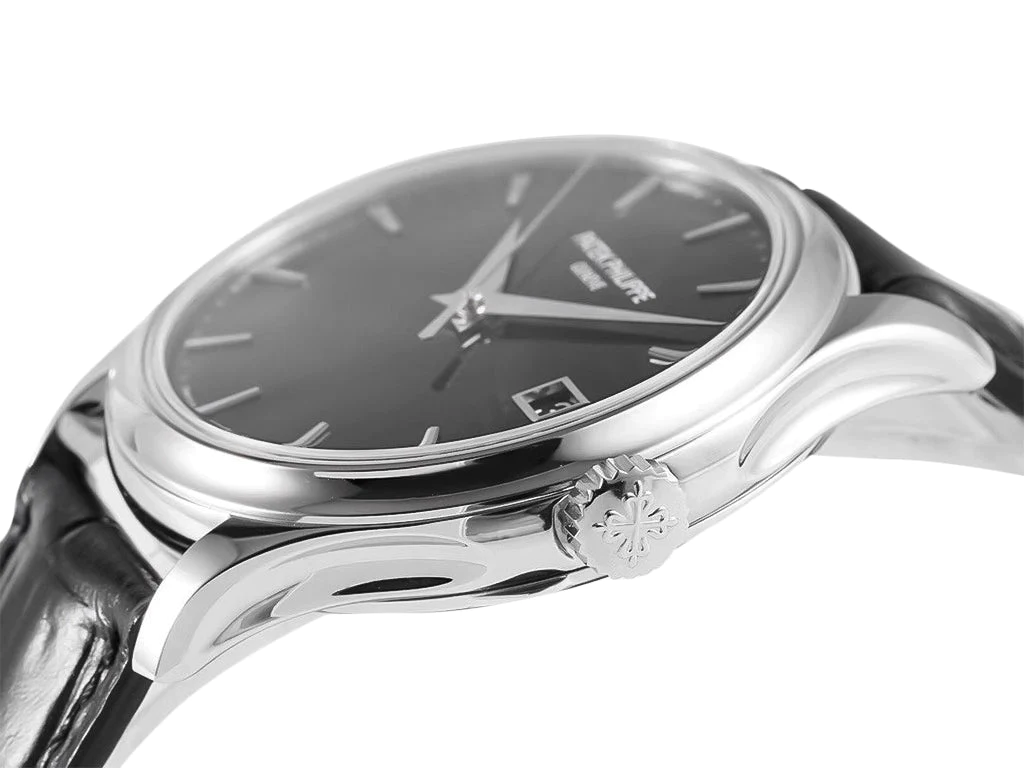Calatrava Stainless Steel with Black Dial (39mm)