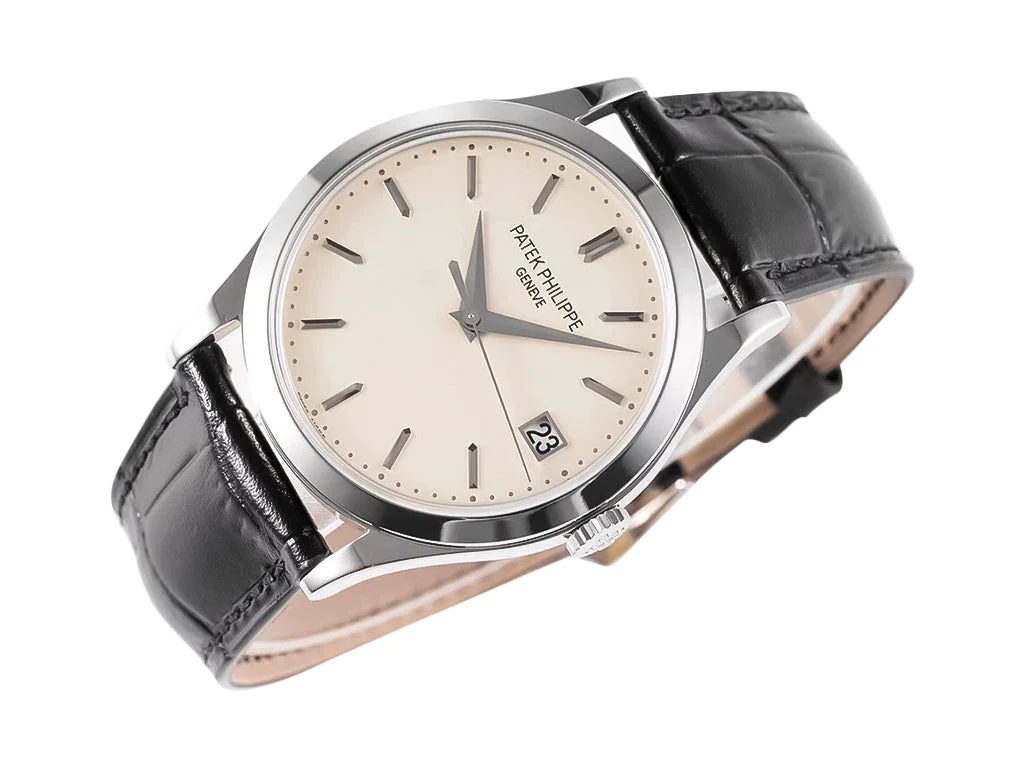 Calatrava Stainless Steel with Ivory Dial (38mm)