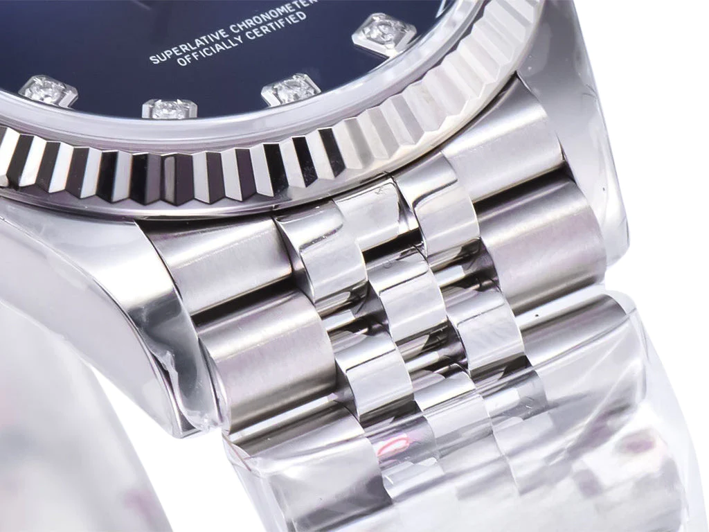 Datejust 36 Stainless Steel on Jubilee with Diamond Blue Dial and Fluted Bezel