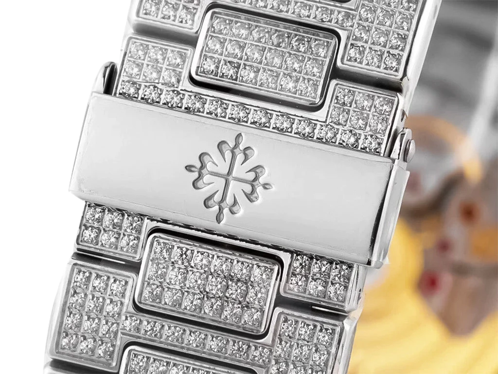 Nautilus Stainless Steel 'Iced Out' (40mm)