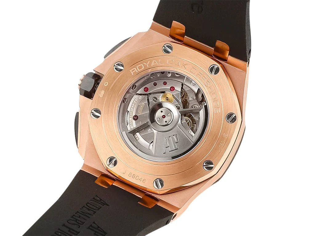 Royal Oak 'Offshore Chronograph' Pink Gold with Black Dial and White Subdials (44mm)