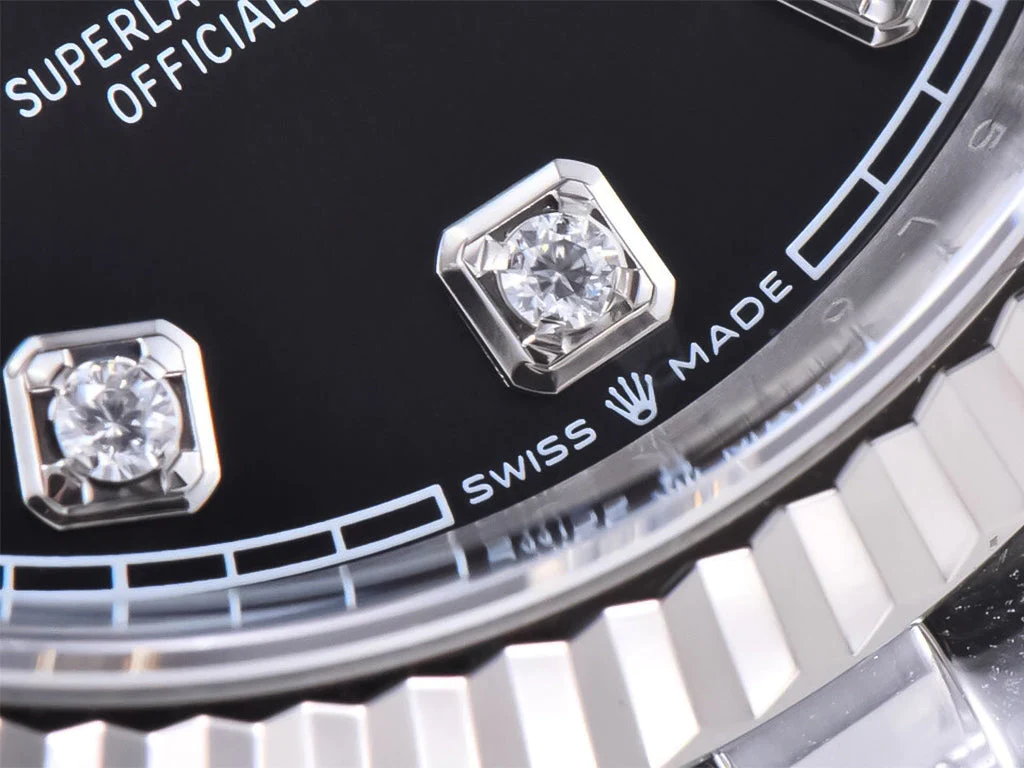 Datejust 36 Stainless Steel on Jubilee with Diamond Black Dial and Fluted Bezel