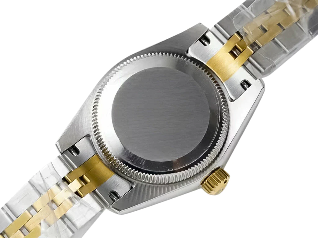 Lady-Datejust 28 Two Tone Yellow Gold on Jubilee with Silver Dial and Fluted Bezel