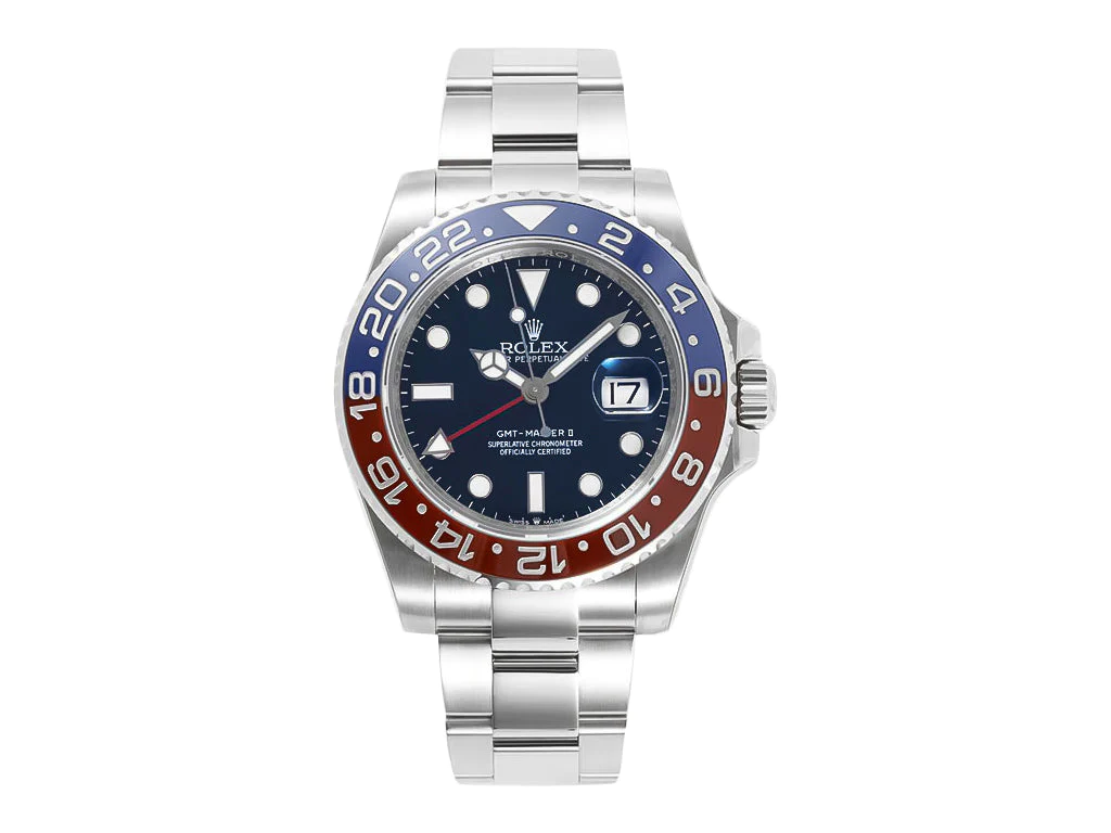 GMT-Master II Stainless Steel 'Pepsi' with Blue Dial (40mm)