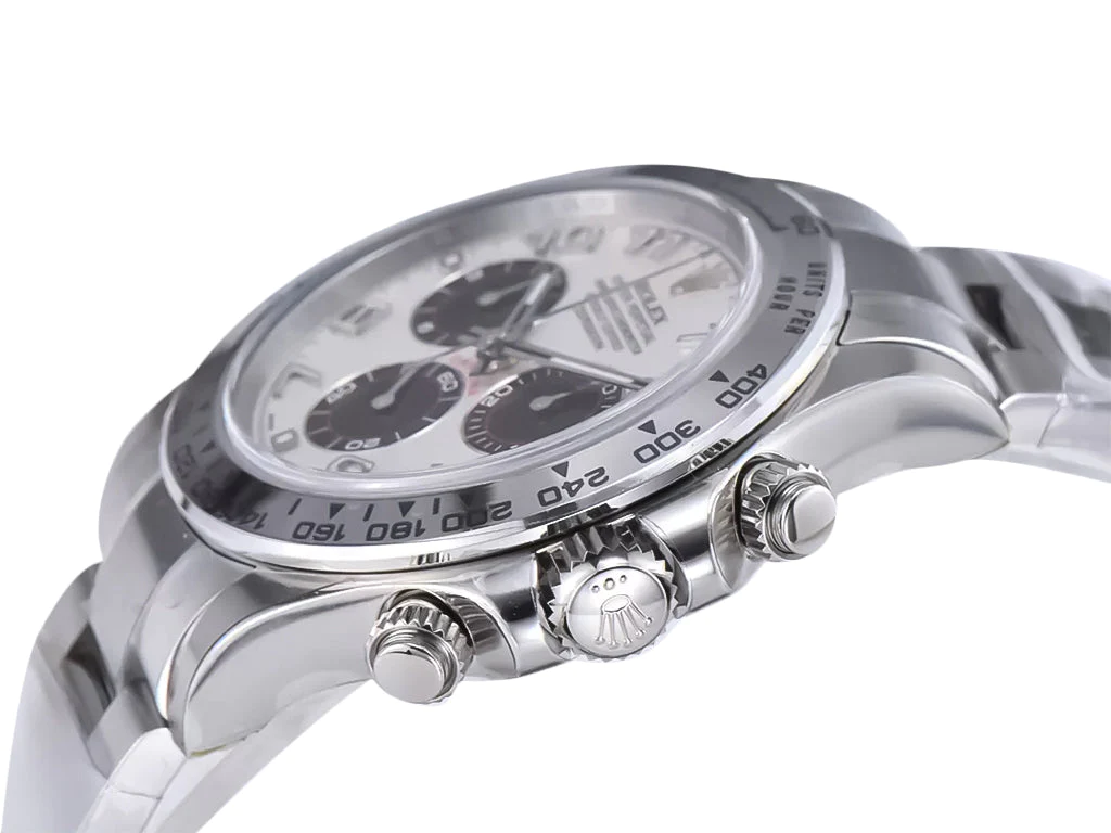 Cosmograph Daytona Stainless Steel with White Dial and Arabic Numerals