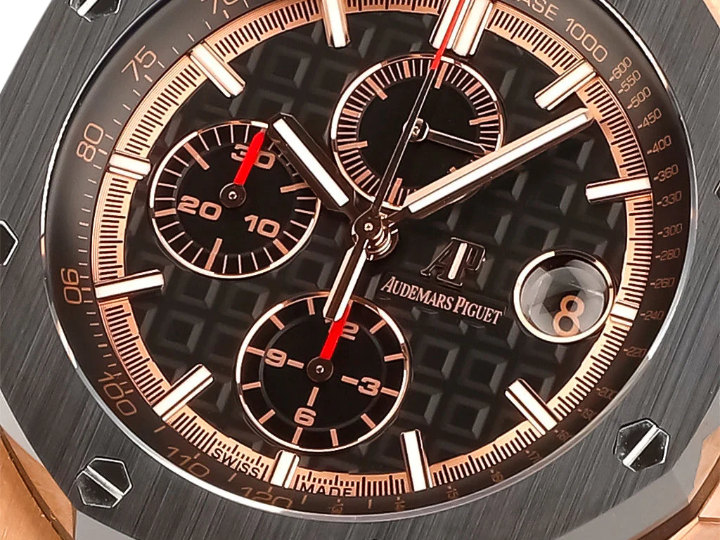 Royal Oak 'Offshore Chronograph' Pink Gold with Black Dial and Subdials (44mm)