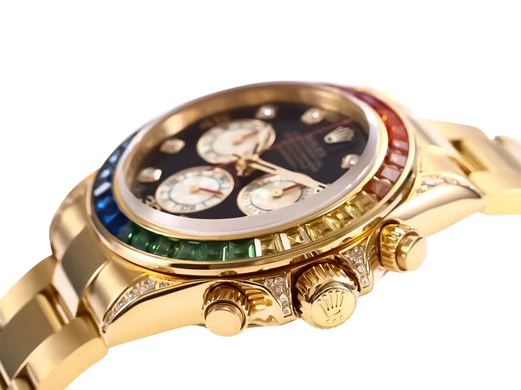 Cosmograph Daytona Yellow Gold 'Rainbow' with Diamond Bezel
