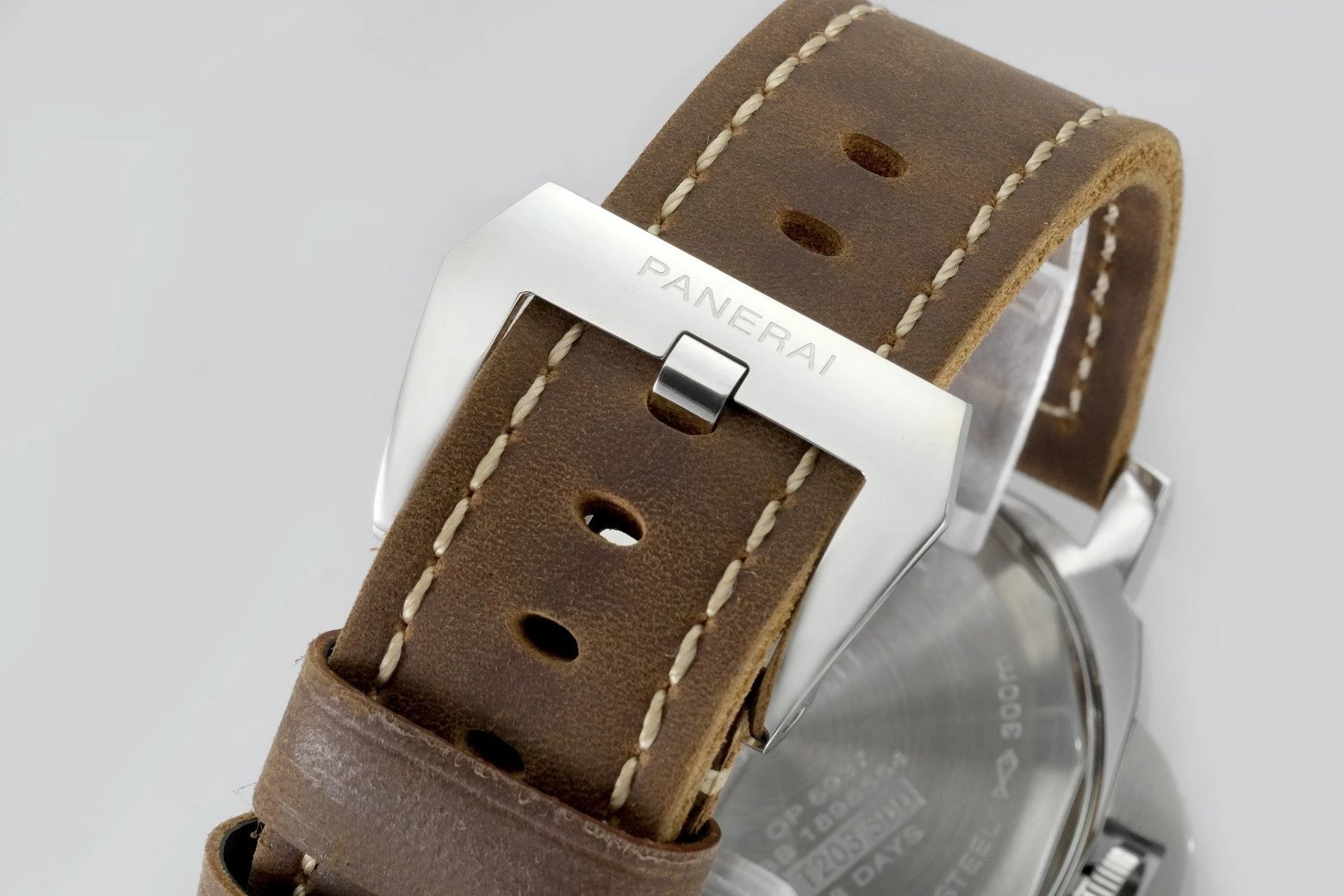 Luminor Marina 8 Days Paneristi. Stainless Steel Case with Green Dial and brown strap (44mm)