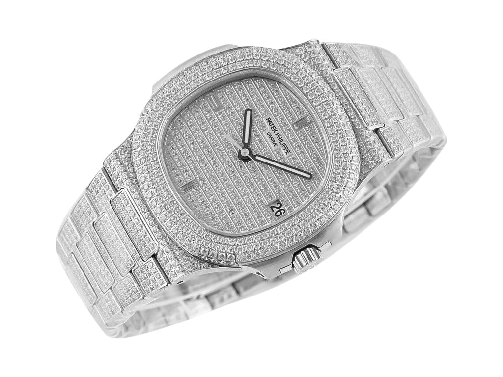 Nautilus Stainless Steel 'Iced Out' (40mm)