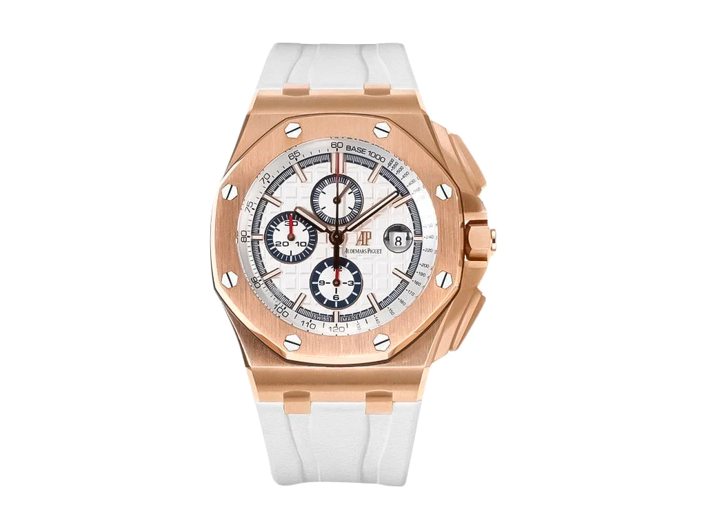 Royal Oak 'Offshore Chronograph' Pink Gold with White Dial (44mm)