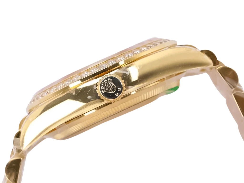 Day-Date 36 Yellow Gold 'President' with White Dial and Diamond Bezel (Roman Numerals)