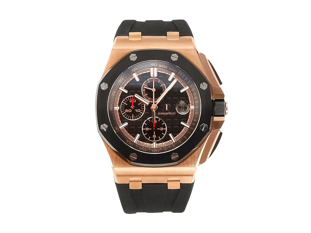 Royal Oak 'Offshore Chronograph' Pink Gold with Black Dial and Subdials (44mm)