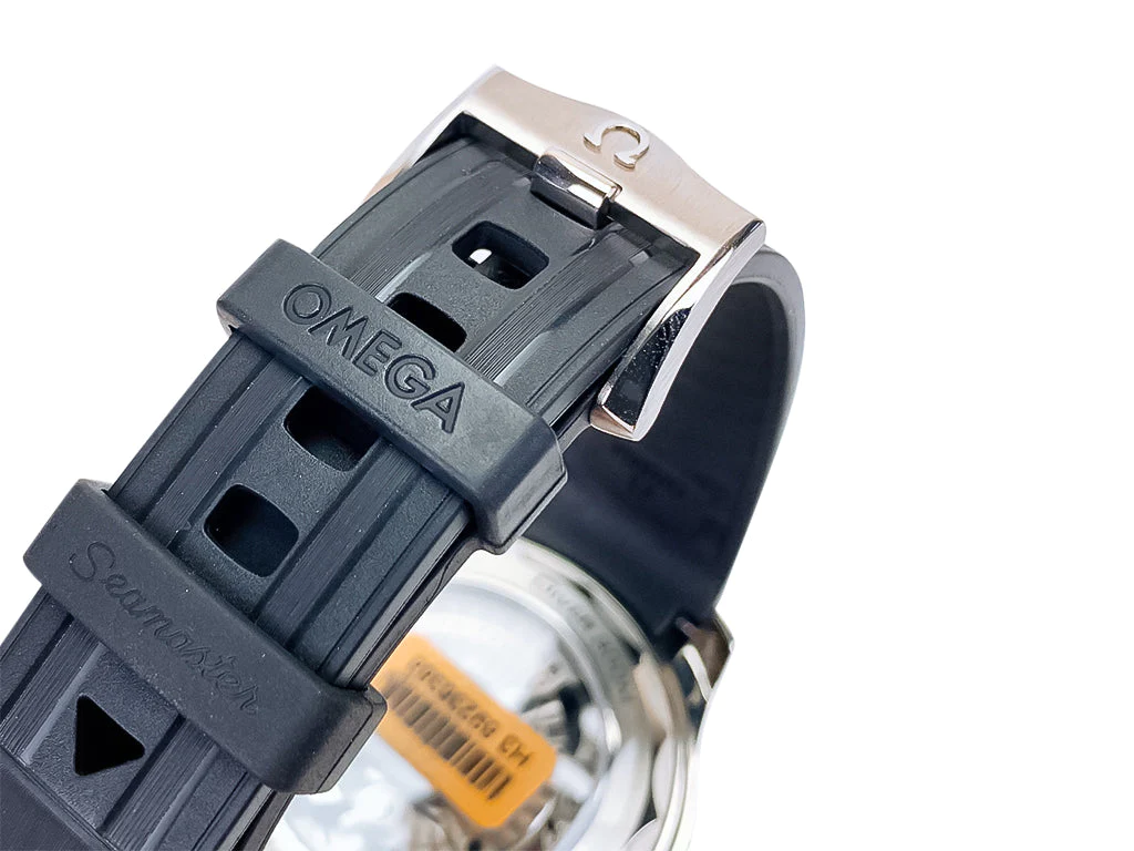 Seamaster Diver 300 Stainless Steel with Black Dial and Gold Bezel on Rubber Strap (42mm)