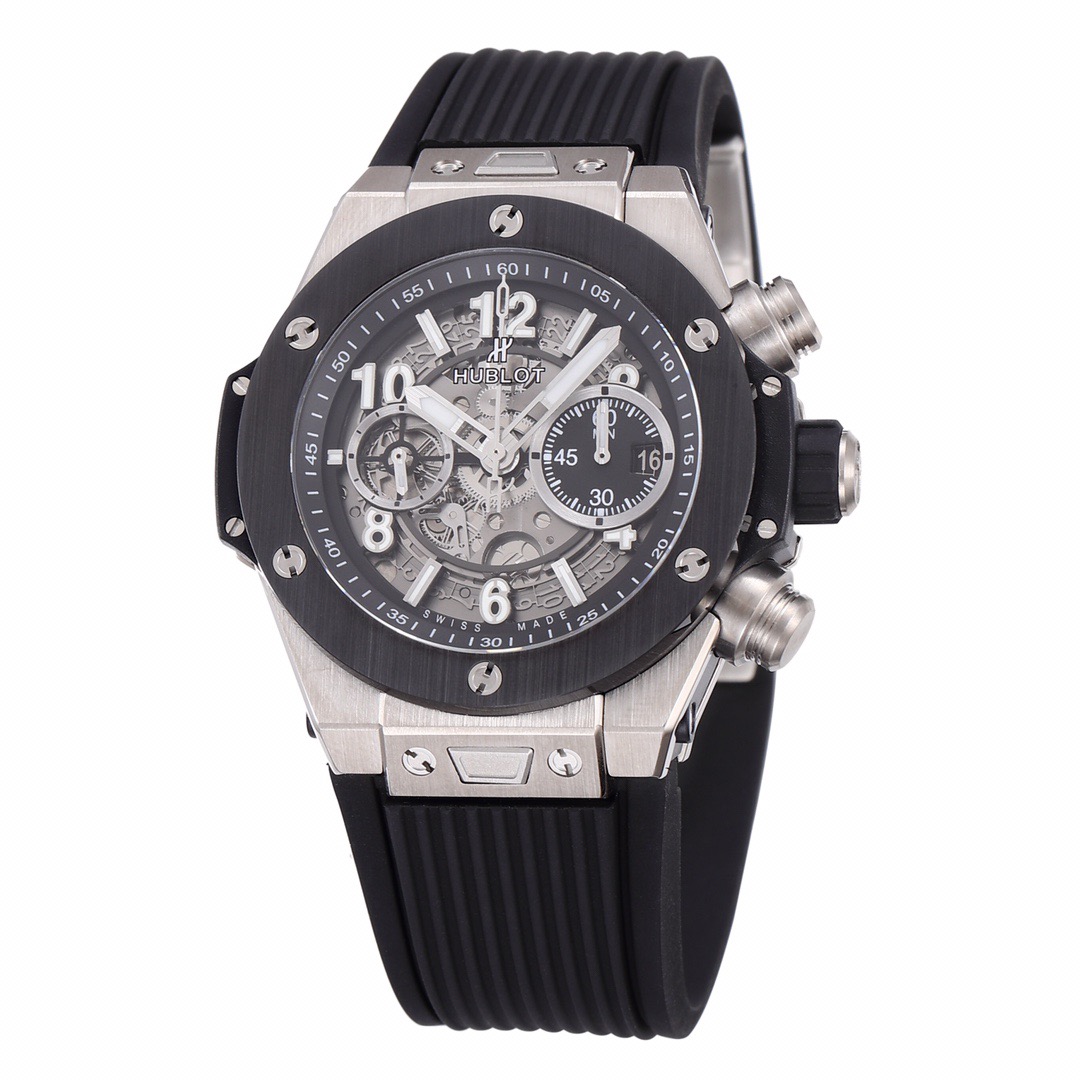 BIG BANG Unico Titanium Alloy Case with Ceramic Bezel and Black Dial (44MM)