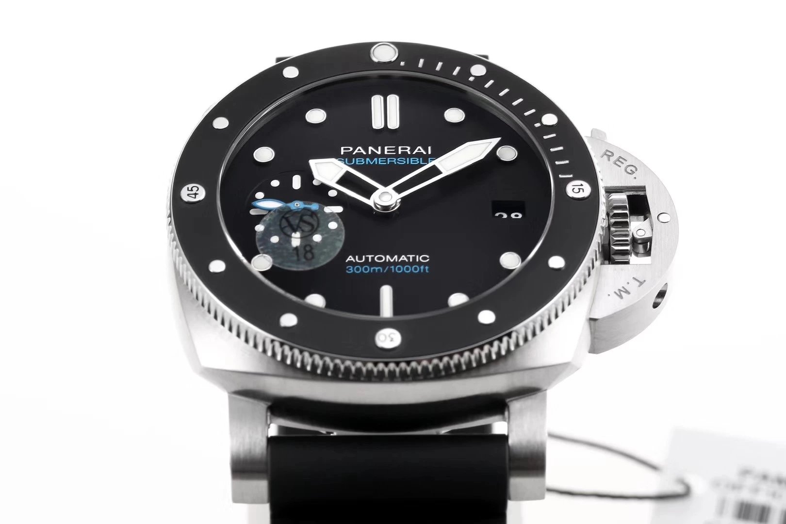 Luminor Submersible 42 3 Days Automatic Acciaio Stainless Steel Case with Black Ceramic bezel and black strap (42mm)