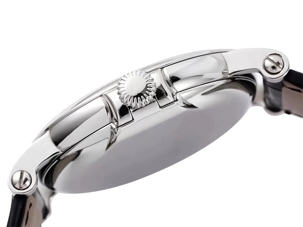 Calatrava Stainless Steel with Silver Guilloche Dial (38mm)