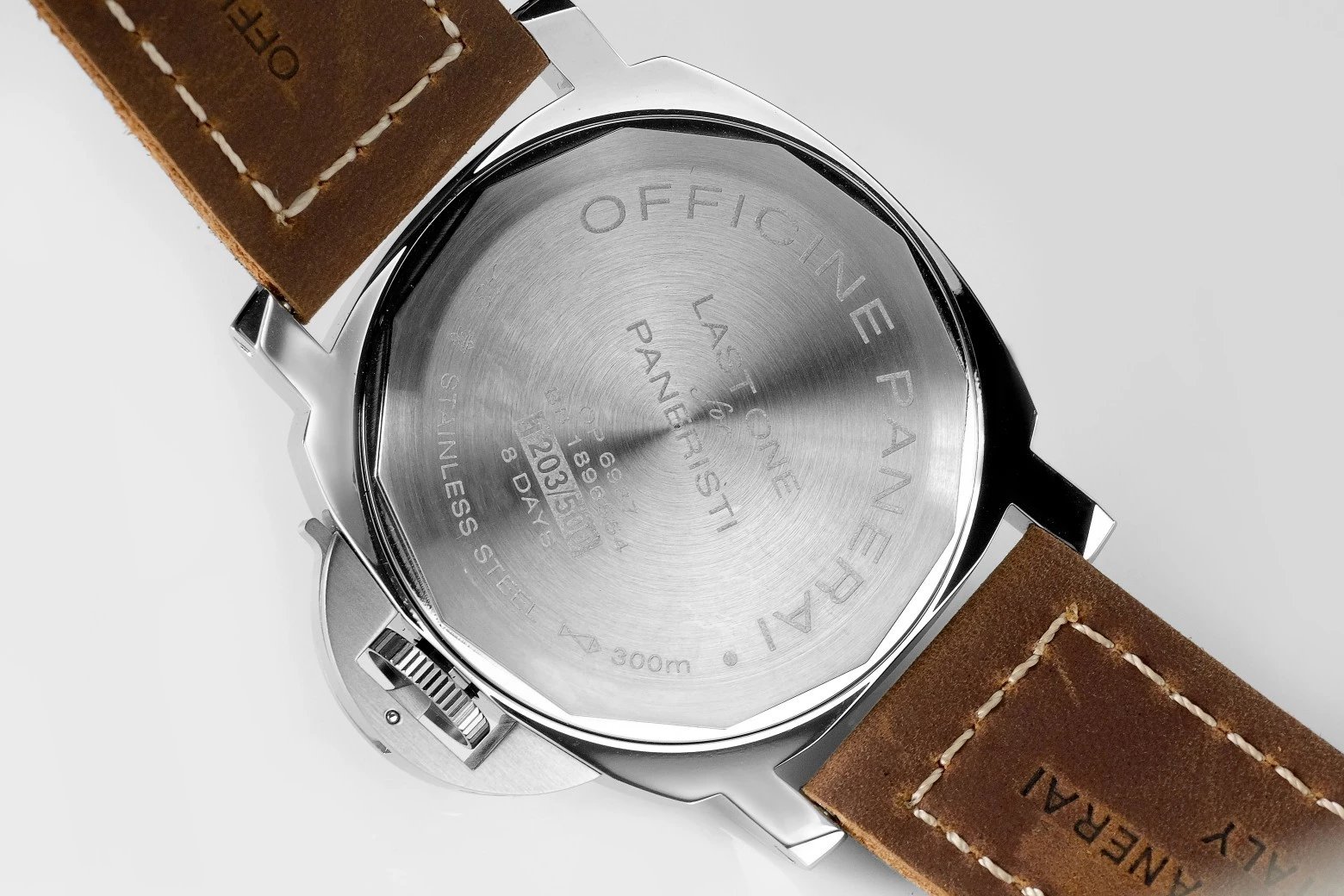 Luminor Marina 8 Days Paneristi. Stainless Steel Case with Green Dial and brown strap (44mm)