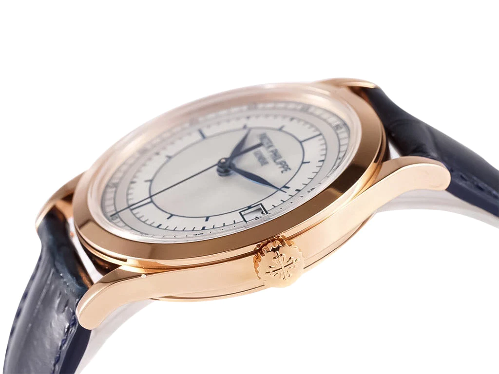 Calatrava Rose Gold 'Scientific' with Silver Dial (38mm)