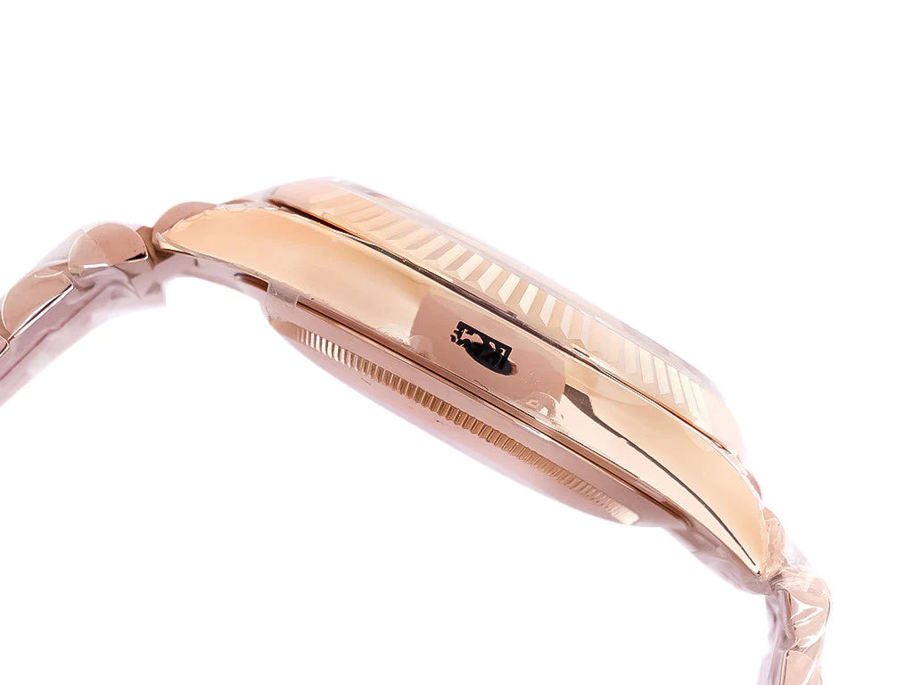 Day-Date 40 Rose Gold 'President' with Olive Dial (Roman Numerals) and Fluted Bezel