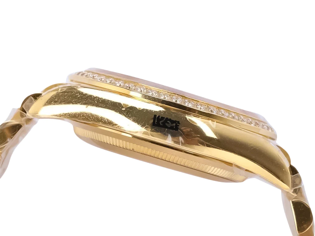 Day-Date 36 Yellow Gold 'President' with White Dial and Diamond Bezel (Roman Numerals)