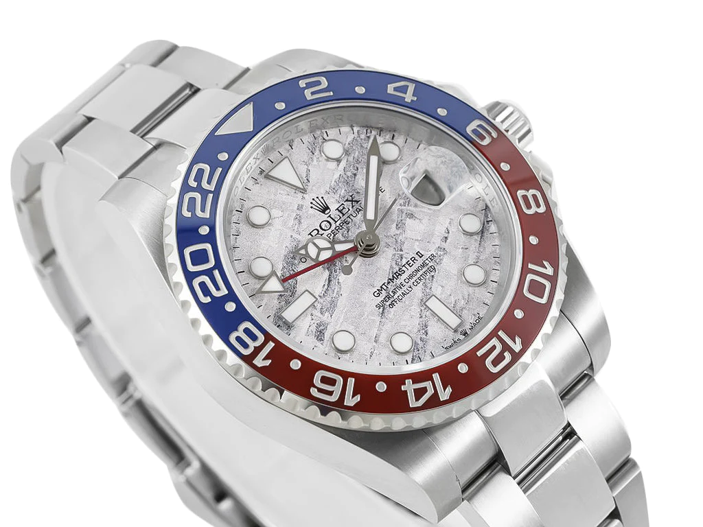 GMT-Master II Stainless Steel 'Pepsi' with Meteorite Dial (40mm)