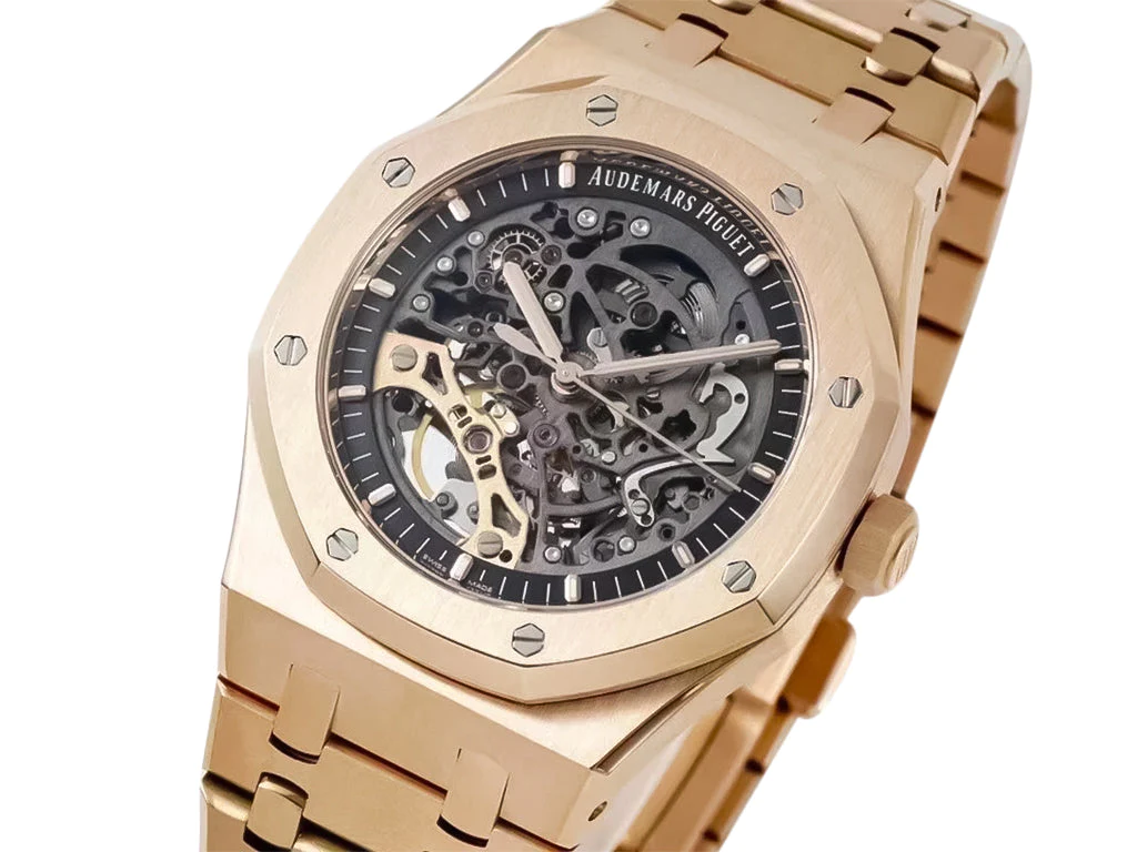 Royal Oak Pink Gold Openworked Double Balance Wheel (41mm)