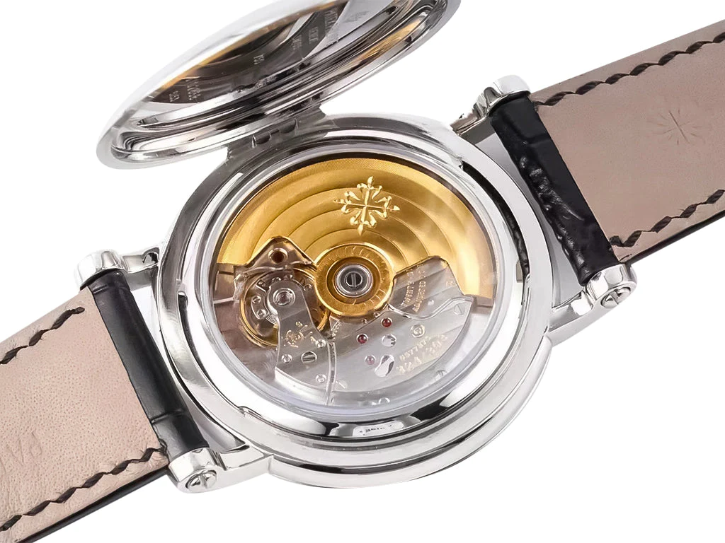 Calatrava Stainless Steel with Silver Guilloche Dial (38mm)