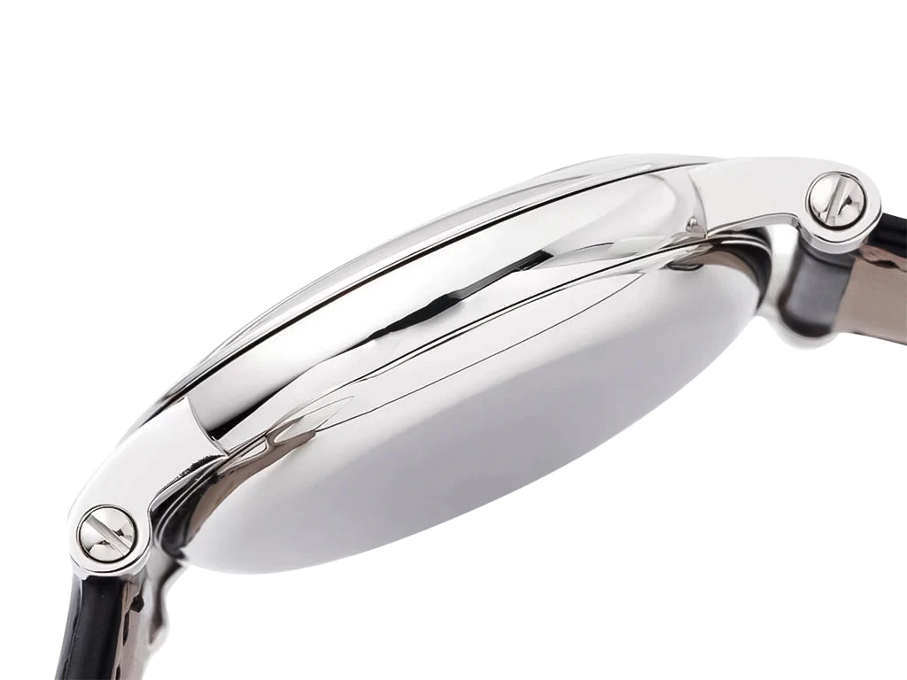 Calatrava Stainless Steel with Silver Guilloche Dial (38mm)