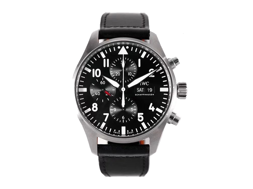 IWC Pilot's Watch  Stainless Steel with Black Dial(43mm)