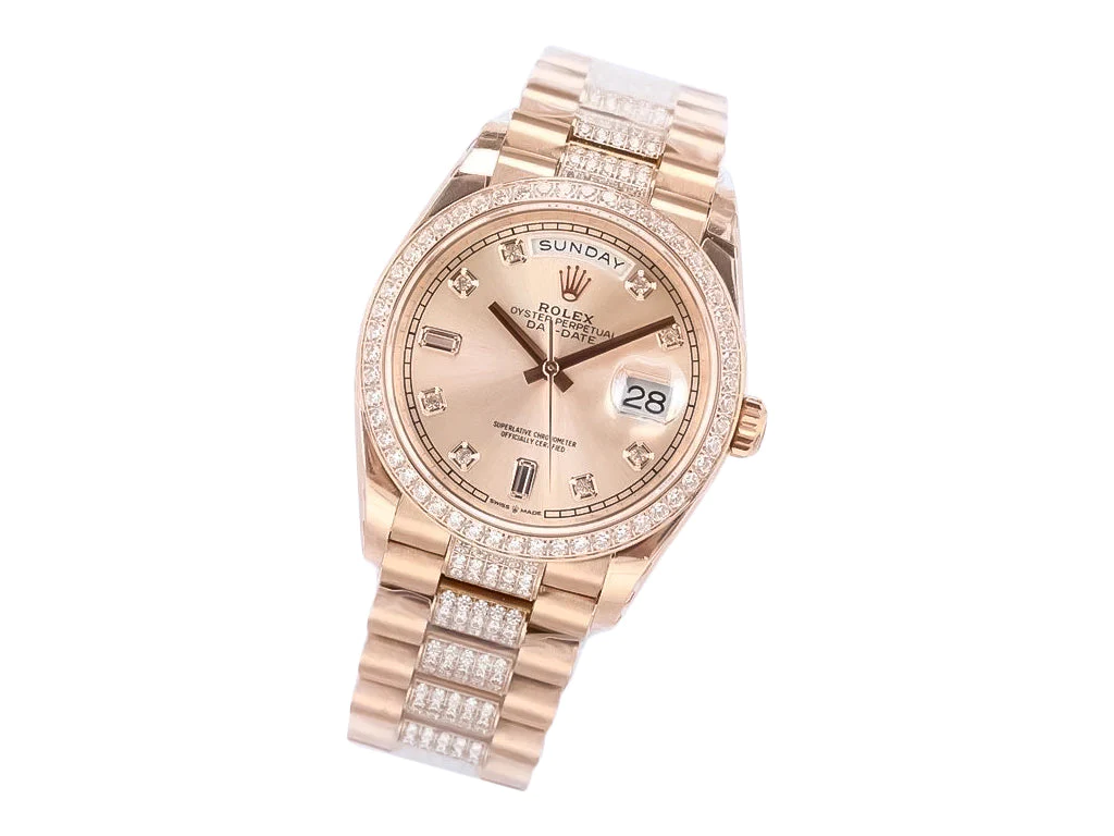 Day-Date 36 Rose Gold 'President' with Diamond Rose Dial and Diamond Bezel