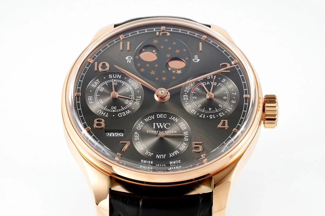 IWC Portugieser Eternal Calendar Gold Plated Case With Black Dial (44.2mm)