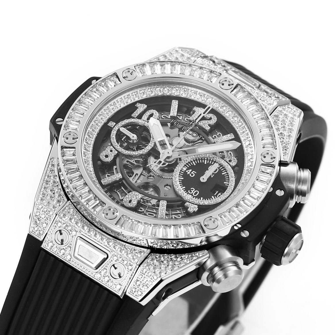 BIG BANG Unico Titanium Alloy Case with Diamonds and Grey Dial (44MM)