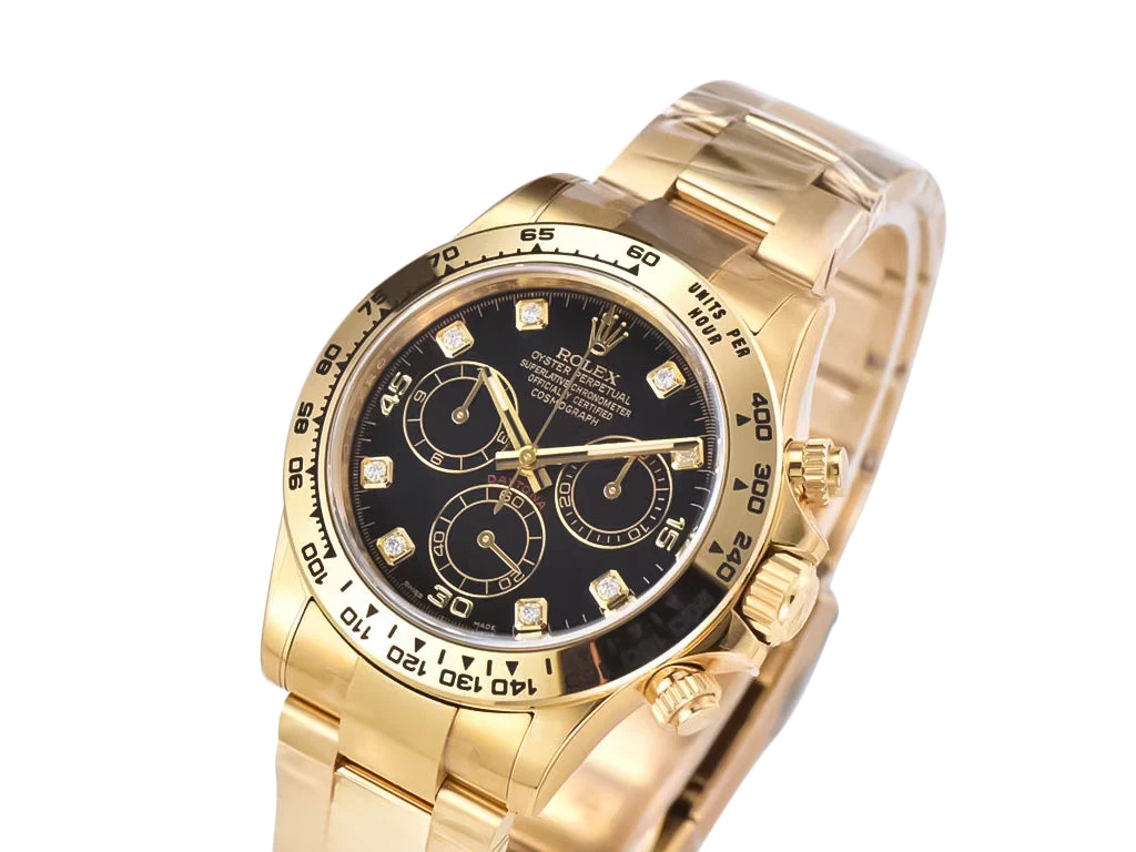 Cosmograph Daytona Yellow Gold Diamond Black Dial