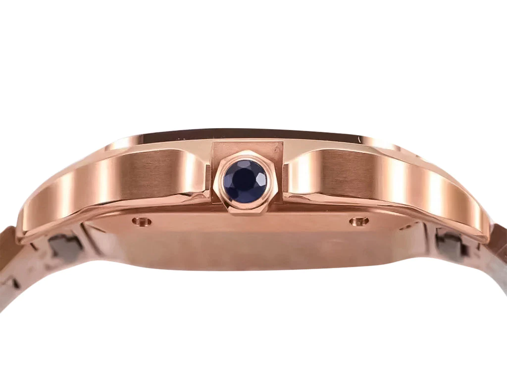 Santos Medium Rose Gold with White Dial (35mm)