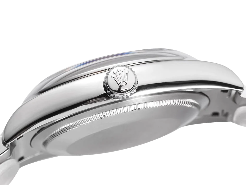 Oyster Perpetual 36 Stainless Steel with Black Dial and Pink Indices (Arabic numerals)