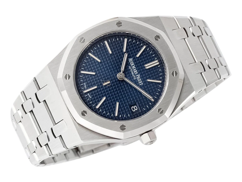 Royal Oak 'Jumbo Extra-Thin' Stainless Steel '50th Anniversary' with Blue Dial (39mm)